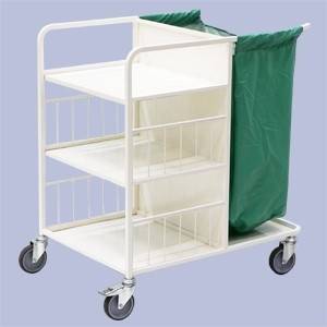 Тележка для белья МТ9 ОЛДАК медицинская, 3 полки с ограничителями, мешок Тележка для белья МТ9 ОЛДАК медицинская, 3 полки с ограничителями, мешок