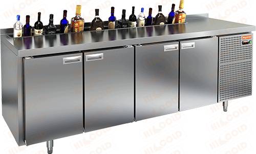 Стол холодильный барный Hicold GN 1111 HT V 4 двери, ванна для бутылок Стол холодильный барный Hicold GN 1111 HT V 4 двери, ванна для бутылок