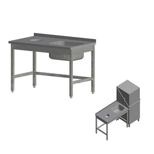 Стол для грязной посуды Kayman для п/м Tatra СПМ-123/1207 левый