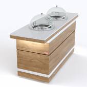 Прилавок диспенсер для тарелок тепловой сдвоенный RBN40HST-СС ШС Filin 600x1820x860мм Прилавок диспенсер для тарелок тепловой сдвоенный RBN40HST-СС ШС Filin 600x1820x860мм