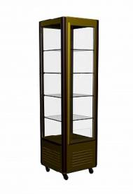 Шкаф холодильный кондитерский D4 VM 400-1 (R400C Люкс коричнево-золотой, 1/2, INOX) Шкаф холодильный кондитерский D4 VM 400-1 (R400C Люкс коричнево-золотой, 1/2, INOX)