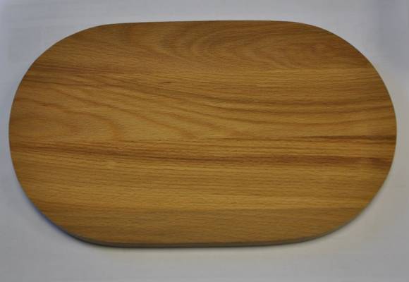 Доска для подачи овал. 260*160*15 мм. бук 1837