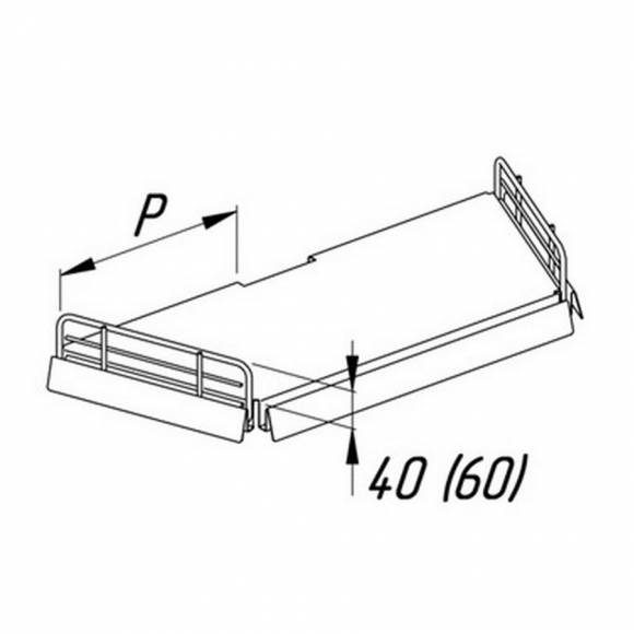 Ограничитель Торцевой боковой высокий угловой 150, диаметр 5 мм New МХМ Купец