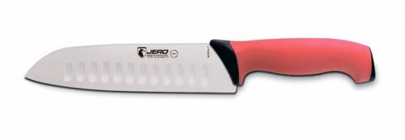 Нож кухонный Сантоку TR 18 см Jero красная рукоять 4818TRR Нож кухонный Сантоку TR 18 см Jero красная рукоять 4818TRR