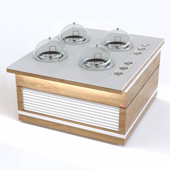 Прилавок диспенсер для тарелок тепловой сдвоенный RBN43HST-ЖЖ ШС Filin 1475x1820x860мм Прилавок диспенсер для тарелок тепловой сдвоенный RBN43HST-ЖЖ ШС Filin 1475x1820x860мм