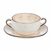 Бульонная пара 275мл с ручками фарфор Desert Fusion P.L.  81223057 /6/ Бульонная пара 275мл с ручками фарфор Desert Fusion P.L.  81223057 /6/