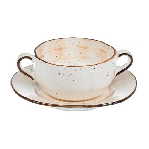 Бульонная пара 275мл с ручками фарфор Desert Fusion P.L.  81223057 /6/