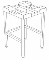 Подставка под ледогенератор 450*550*90, сплошная поверхность, нерж