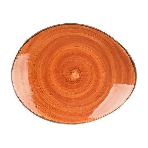 Тарелка овальная 260х210мм фарфор Fusion Brown Shore P.L.  81223210 /4/