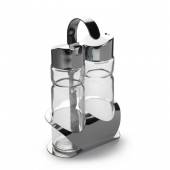 Набор для специй 2 предмета (масло, уксус) нержавеющая сталь, крюк Luxstahl [KH-232]