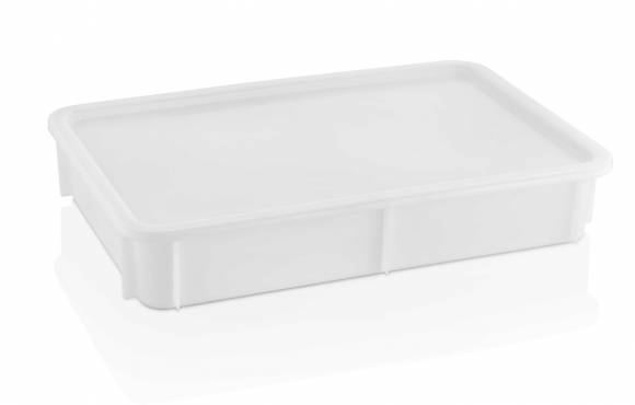 Контейнер для теста 600*400*75 мм. (-40/+70℃) прямой, сплошной, мороз-кий, белый п/п GP 80021