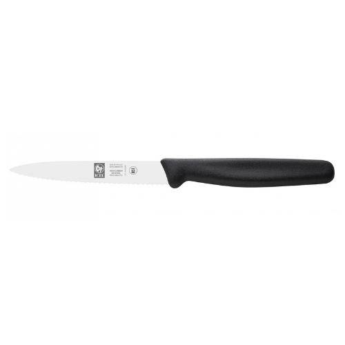 Нож для овощей 100/205 мм. с волн. кромкой, черный Junior Icel 24100.3060000.100