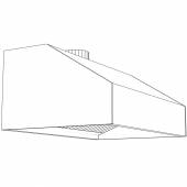 Зонт вытяжной пристенный купольный 2200*700