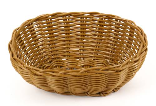 Корзинка для хлеба овальная 200х150мм пластиковая коричневая KT4045  кт1904 Корзинка для хлеба овальная 200х150мм пластиковая коричневая KT4045  кт1904