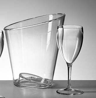 Ведро для шампанского 200/120х230мм Nipco Backet Shamp S Acrylic прозрачный 191042 /6/