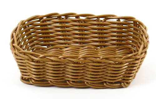 Корзинка прямоугольная пластиковая 180х120 мм коричневая KT3052 Корзинка прямоугольная пластиковая 180х120 мм коричневая KT3052