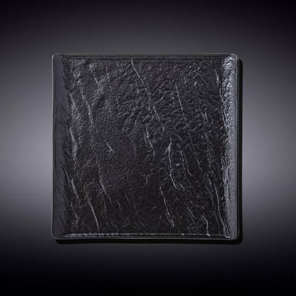 Тарелка 170х170мм квадратная Wilmax WL-661105/A черная /6/48/