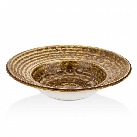 Тарелка глубокая 400 мл 250мм фарфор Cowry Yellow By Bone CW-YL-ZT-25-CK /6/