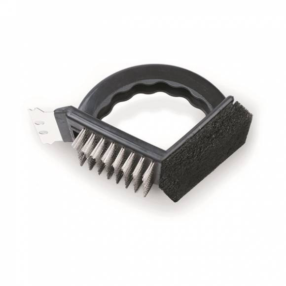 Щетка для гриля 170мм КНР стальная щетина, скребок, губка (F080) 81200297 55198 Щетка для гриля 170мм КНР стальная щетина, скребок, губка (F080) 81200297 55198