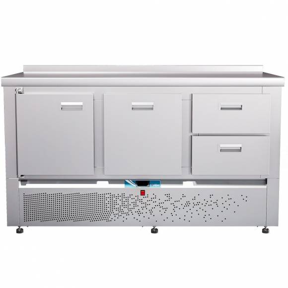 Стол холодильный среднетемпературный Абат СХС-70Н-02 (1 дверь, 3 ящика) с бортом Стол холодильный среднетемпературный Абат СХС-70Н-02 (1 дверь, 3 ящика) с бортом