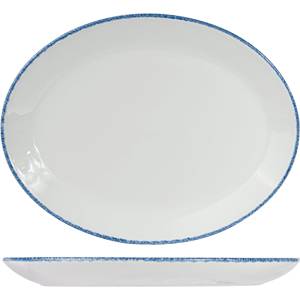 Блюдо овальное 255х200мм Blue Dapple Steelite фарфор 1710 0140  03022424