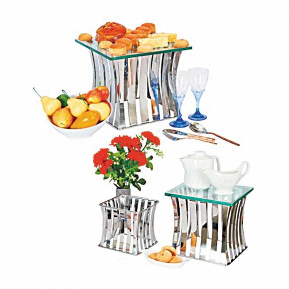 Набор металлических подставок для блюд, 3 шт., P.L. Proff Cuisine SB152025 Набор металлических подставок для блюд, 3 шт., P.L. Proff Cuisine SB152025