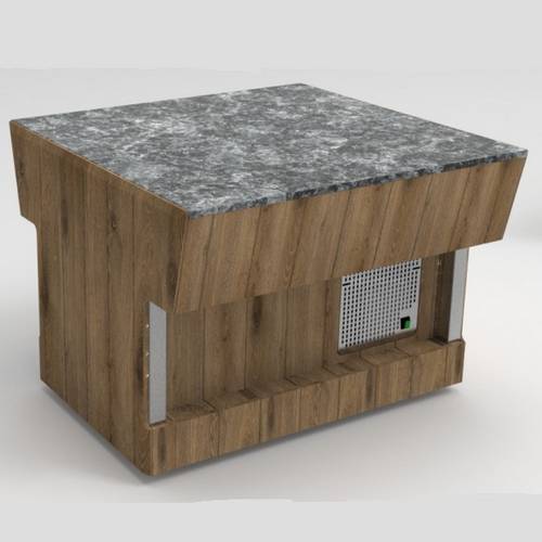 Прилавок холодильный Refettorio (шведский стол островной) RС51BS без полки с охлажд. кварц.поверх. Прилавок холодильный Refettorio (шведский стол островной) RС51BS без полки с охлажд. кварц.поверх.