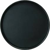 Поднос круглый черный 35,5см прорезиненный ПОЛИПРОПИЛЕН Проотель 1400ct/p/black
