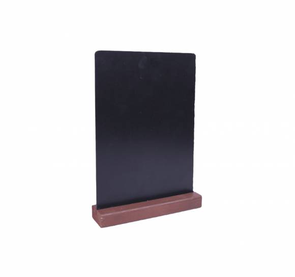 Табличка меловая вертикал. на дерев. подставке коричнев. А5 150*210 мм.