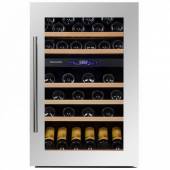 Винный шкаф компрессорный встраиваемый DUNAVOX DX-57.146DWK 2 температурные зоны