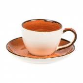 Кофейная пара 100мл фарфор Fusion Brown Shore P.L.  81223214 /6/ Кофейная пара 100мл фарфор Fusion Brown Shore P.L.  81223214 /6/