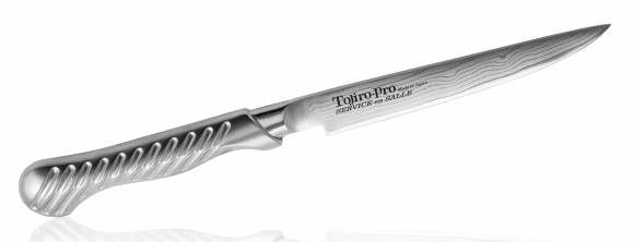 Нож универсальный Tojiro Service Knife 120мм сталь VG-10 37 слоев, рукоять сталь #9000 FD-702 Нож универсальный Tojiro Service Knife 120мм сталь VG-10 37 слоев, рукоять сталь #9000 FD-702