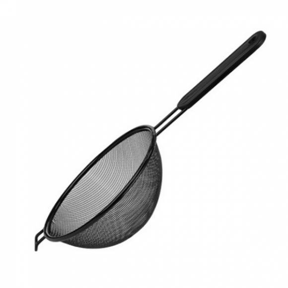 Сито с пласт. ручкой; антиприг.покр.; D=180, H=65, L=380мм; черный Tramontina 11.25.18 Сито с пласт. ручкой; антиприг.покр.; D=180, H=65, L=380мм; черный Tramontina 11.25.18