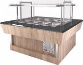 Мармит для вторых блюд Refettorio (шведский стол сдвоенный) RМ42S2 каменная столешница для 6хGN/1 Мармит для вторых блюд Refettorio (шведский стол сдвоенный) RМ42S2 каменная столешница для 6хGN/1