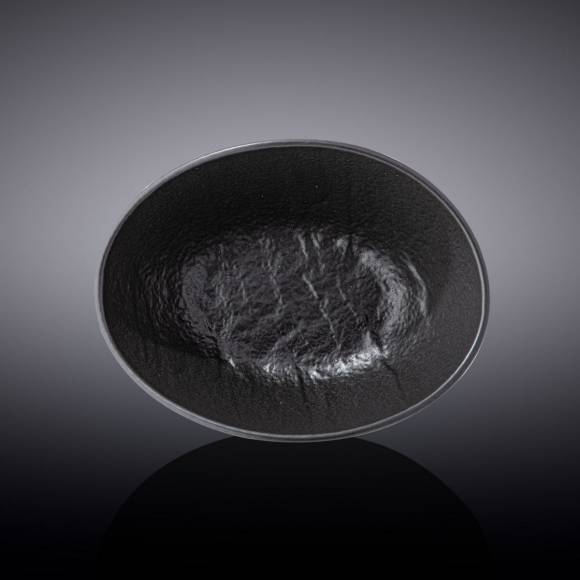 Салатник овальный 200 мл Wilmax WL-661118/A черный /6/72/