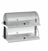 Поднос сервировочный 50*30,5 см. полипропилен, с крышкой Roll-Top, 2-х уровневый Abert V77125202P/1/