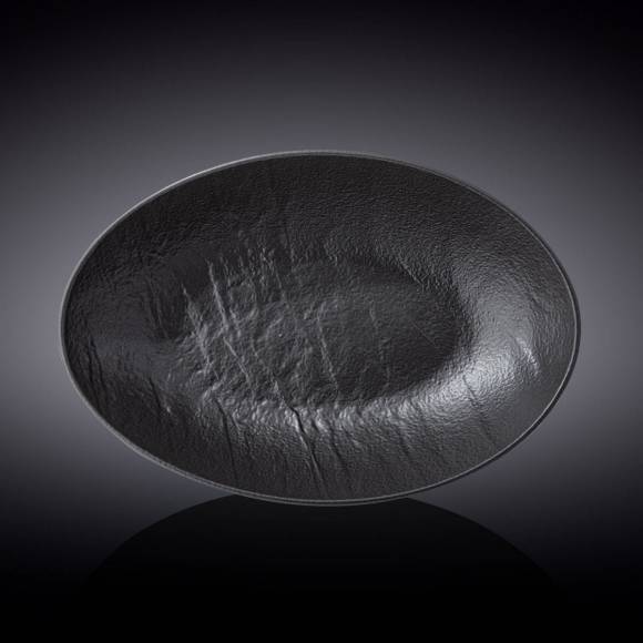 Салатник овальный 1100 мл Wilmax WL-661121/A черный /2/12/