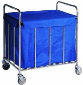 Тележка для белья ТП 22.11 ОЛДАК нерж., мешок 240л с крышкой Тележка для белья ТП 22.11 ОЛДАК нерж., мешок 240л с крышкой