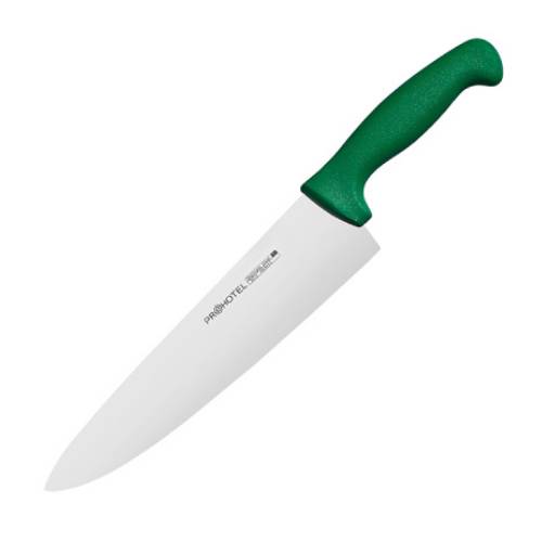 Нож поварской «Проотель» AS00301-05Gr; сталь нерж., пластик; L=380/240, B=55мм; зелен., металлич. Нож поварской «Проотель» AS00301-05Gr; сталь нерж., пластик; L=380/240, B=55мм; зелен., металлич.
