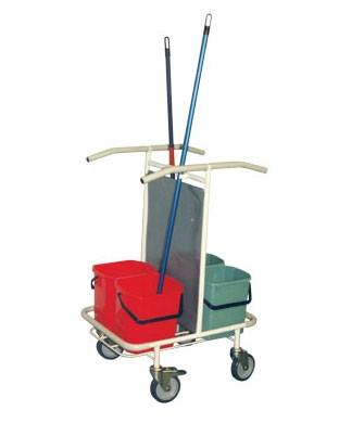Тележка для уборки ТУ7 ОЛДАК центральная перегородка, 4 ведра Тележка для уборки ТУ7 ОЛДАК центральная перегородка, 4 ведра