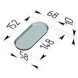 Форма для булочки "хот-дог" Спика (овал, 152 х 68) ст 0,8пс (AISI 430) нерж. Форма для булочки "хот-дог" Спика (овал, 152 х 68) ст 0,8пс (AISI 430) нерж.