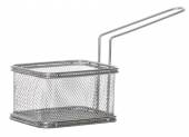 Корзинка для подачи картофеля фри 105х90х65мм с ручкой нерж. QL089-02  кт133 Корзинка для подачи картофеля фри 105х90х65мм с ручкой нерж. QL089-02  кт133