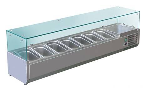 Витрина холодильная для ингредиентов пиццы настольная COOLEQ VRX 1500/330