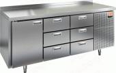 Стол холодильный Hicold GN133/TN 1 дверь 6 ящиков Стол холодильный Hicold GN133/TN 1 дверь 6 ящиков