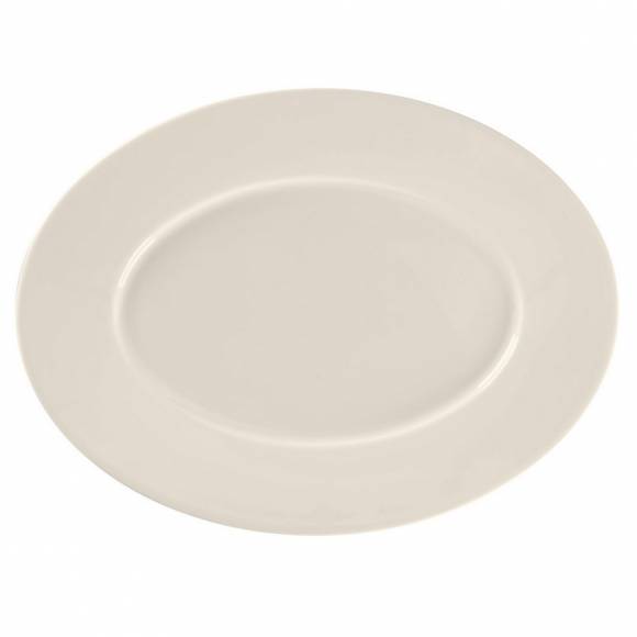 Тарелка овальная с бортом 340*250мм RAK Fedra BCFROP34 костяной фарфор Тарелка овальная с бортом 340*250мм RAK Fedra BCFROP34 костяной фарфор