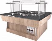 Мармит для первых блюд Refettorio (шведский стол сдвоенный) RМ42SD2 каменная столешница 6 супниц Мармит для первых блюд Refettorio (шведский стол сдвоенный) RМ42SD2 каменная столешница 6 супниц