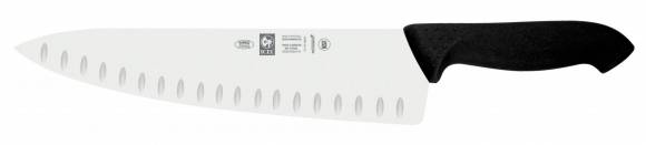 Нож поварской 260/400 мм. Шеф черный, с бороздками HoReCa Icel 28100.HR80000.250