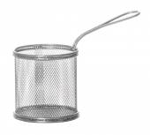 Корзинка для подачи картофеля фри 90х90мм с ручкой нерж. QL089-03  кт134 Корзинка для подачи картофеля фри 90х90мм с ручкой нерж. QL089-03  кт134