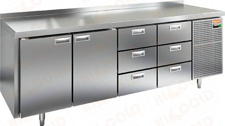 Стол холодильный Hicold GN1133/TN 2 двери, 6 ящиков Стол холодильный Hicold GN1133/TN 2 двери, 6 ящиков