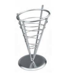 Корзинка конусная д/подачи на подставке метал 12,7*23 см P.L. (81200565) Корзинка конусная д/подачи на подставке метал 12,7*23 см P.L. (81200565)
